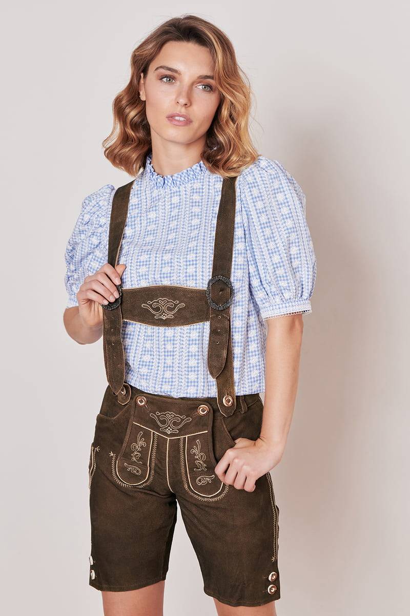Krüger Madl Lederhose Dark Deer Bis zu 50% Rabatt