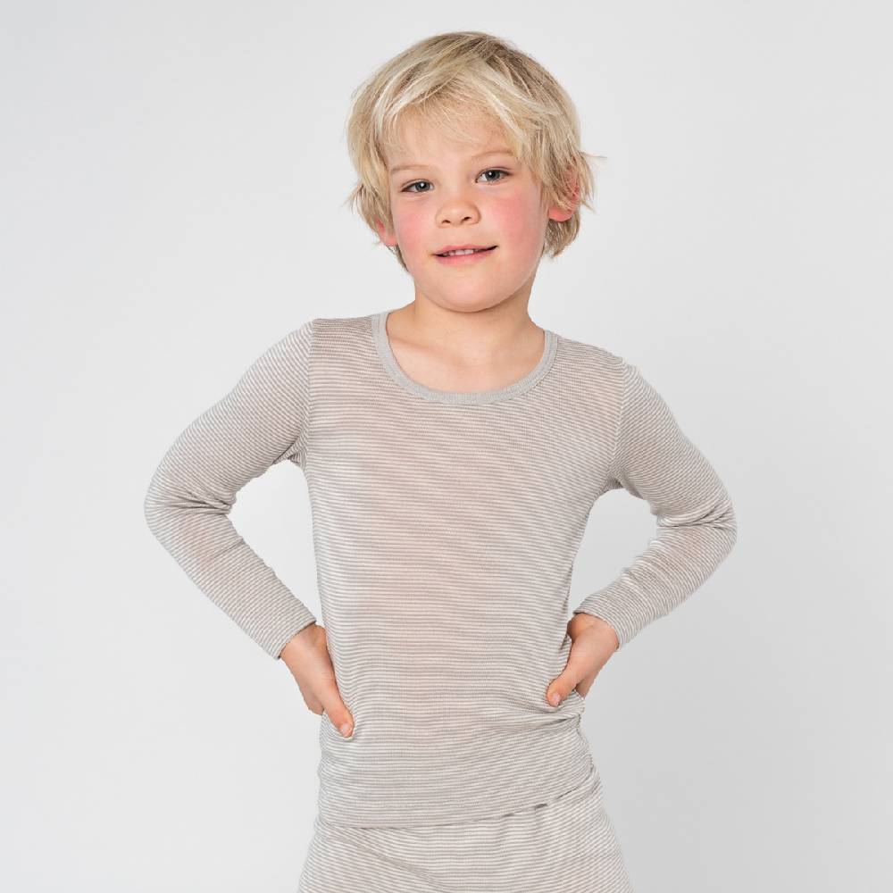 LIVING CRAFTS - Langarm-Shirt - Grey/Natural Striped Vierteljährliche Förderung