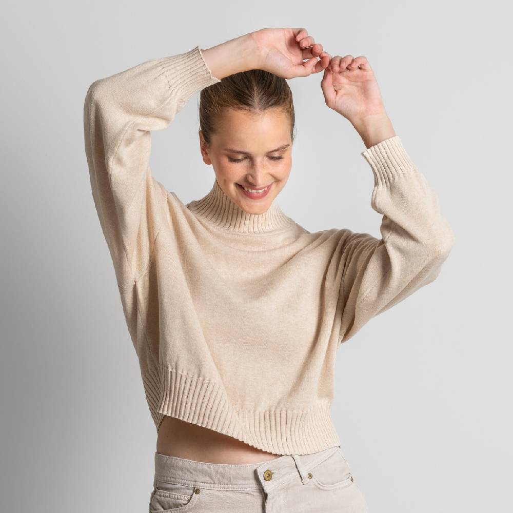 LIVING CRAFTS EUGENIE - Oversized Pullover - Sand Versandkostenfrei