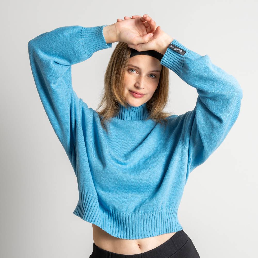LIVING CRAFTS EUGENIE - Oversized Pullover - Cool Blue Großer Ausverkauf