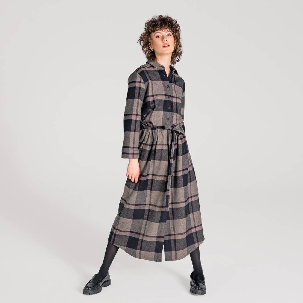 LIVING CRAFTS CHARU - Kleid - Black Check Muttertagsangebot