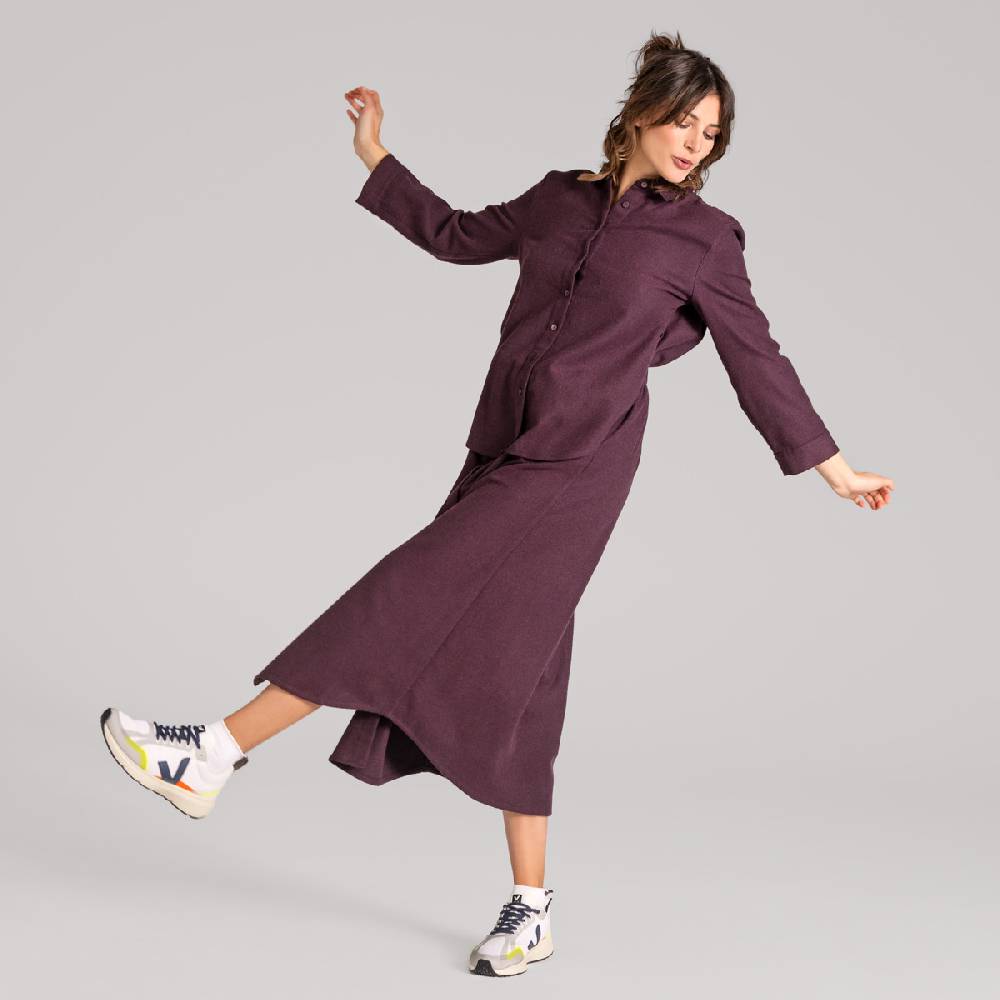 LIVING CRAFTS CHARU - Kleid - Aubergine Valentinstagsangebot