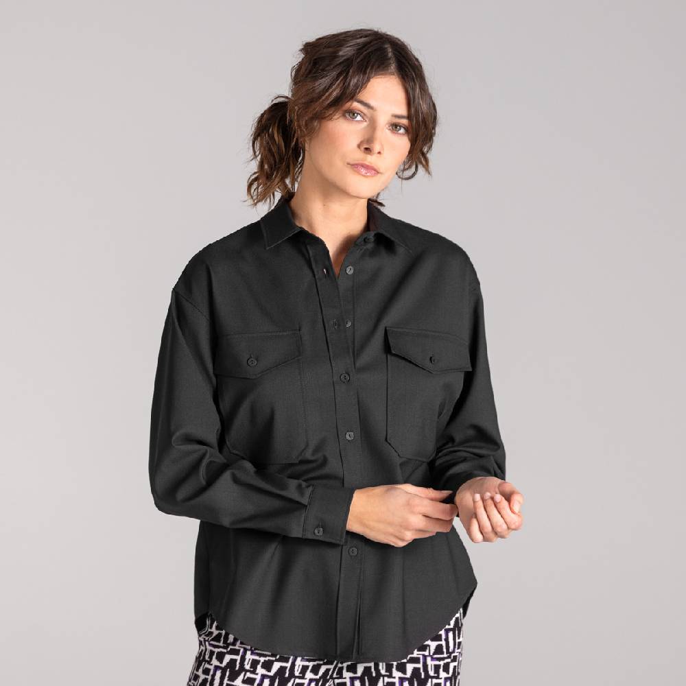 LIVING CRAFTS ALIX - Utility Shirt - Black Tägliche Deals