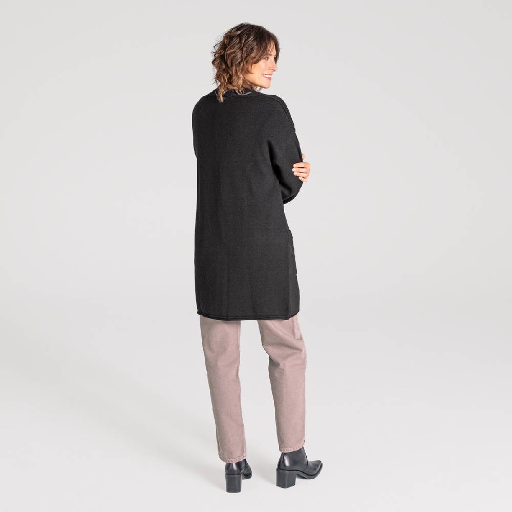 LIVING CRAFTS ANIEK - Strickjacke lang - Off Black Riesige Ersparnisse