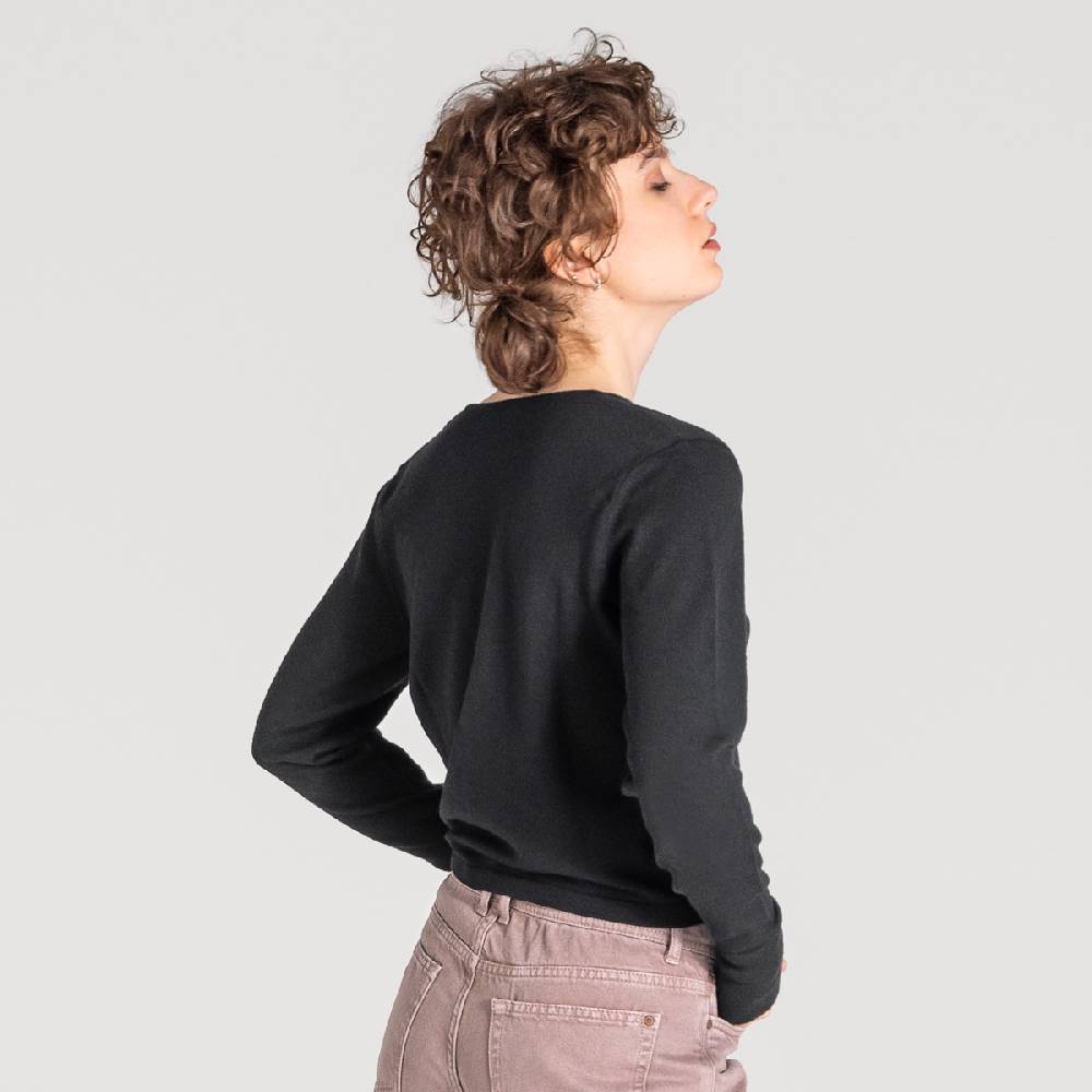 LIVING CRAFTS ALIZEE - Strickjacke - Off Black Tiefpreis