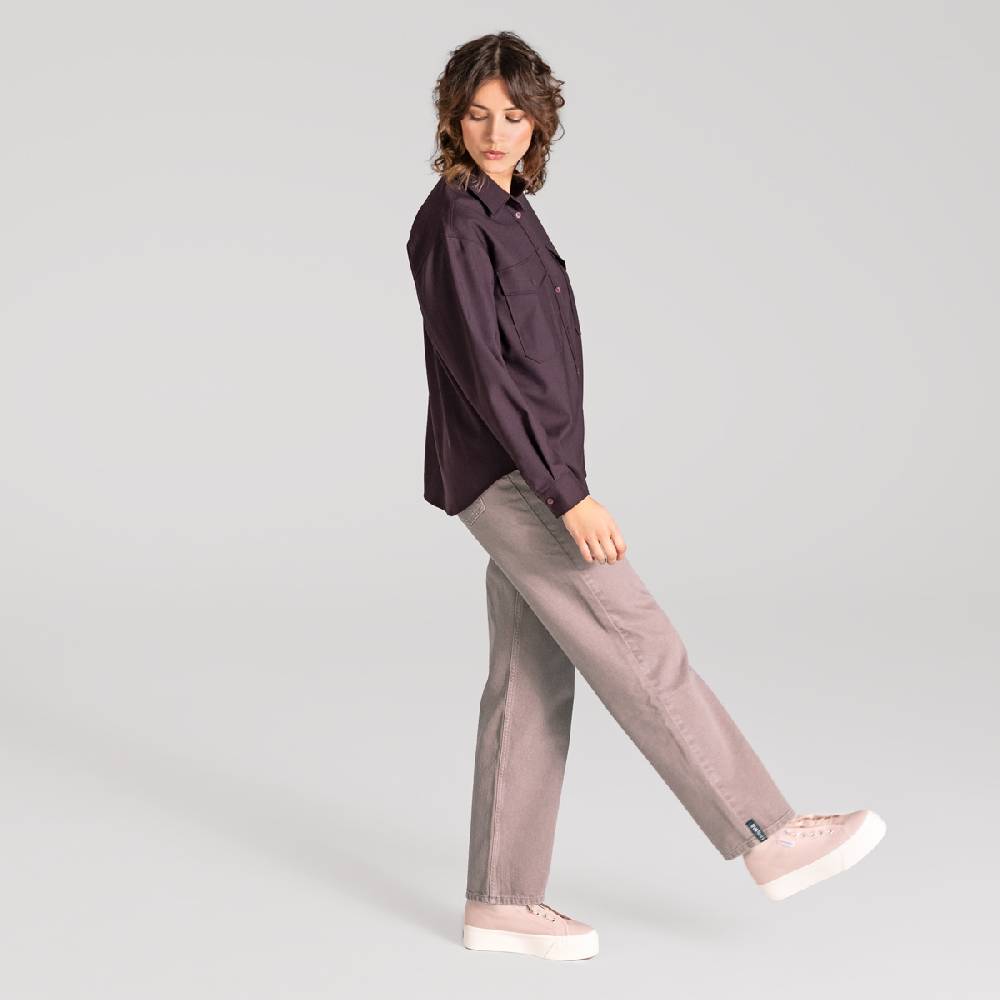 LIVING CRAFTS ALIX - Utility Shirt - Aubergine Wochenangebot