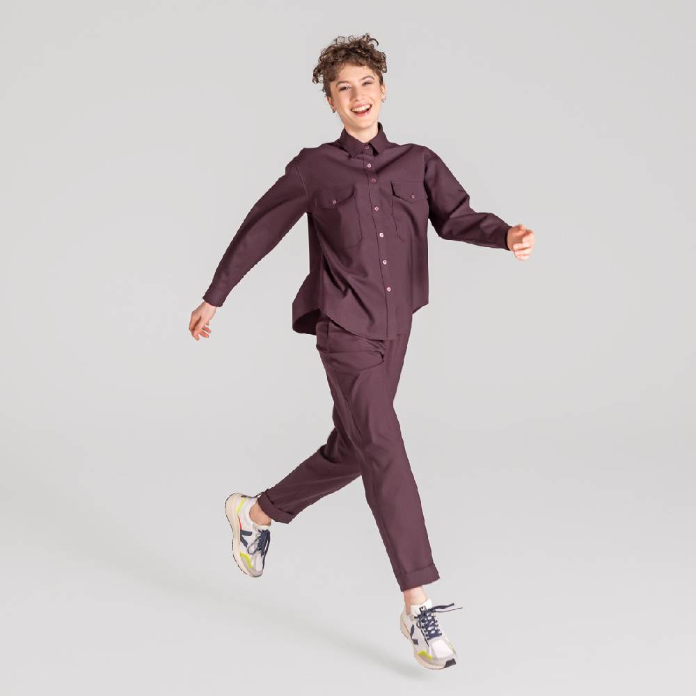 LIVING CRAFTS ALIX - Utility Shirt - Aubergine Wochenangebot