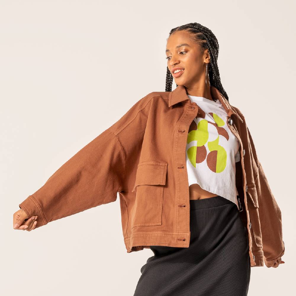 LIVING CRAFTS DAFNE - Jeansjacke - Brown Bis zu 55% Rabatt
