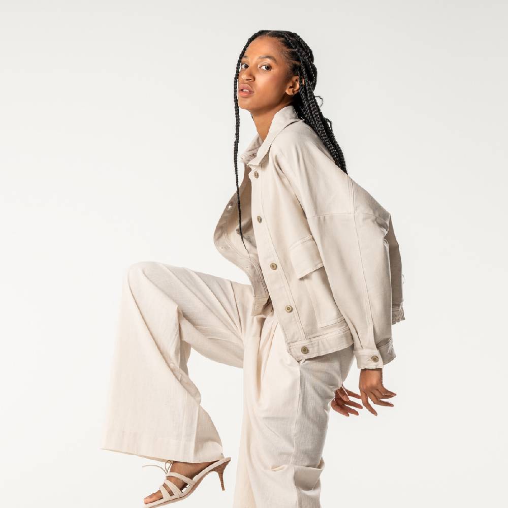 LIVING CRAFTS DAFNE - Jeansjacke - Sand Discount Store für neue Produkte