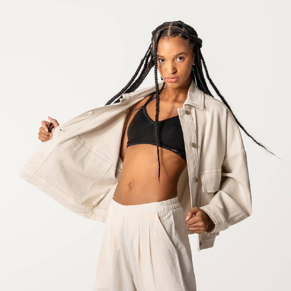 LIVING CRAFTS DAFNE - Jeansjacke - Sand Discount Store für neue Produkte