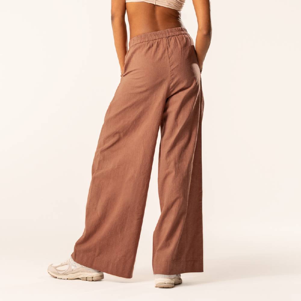 LIVING CRAFTS DUYEN - Weite Bundfaltenhose - Brown Super Rabatt