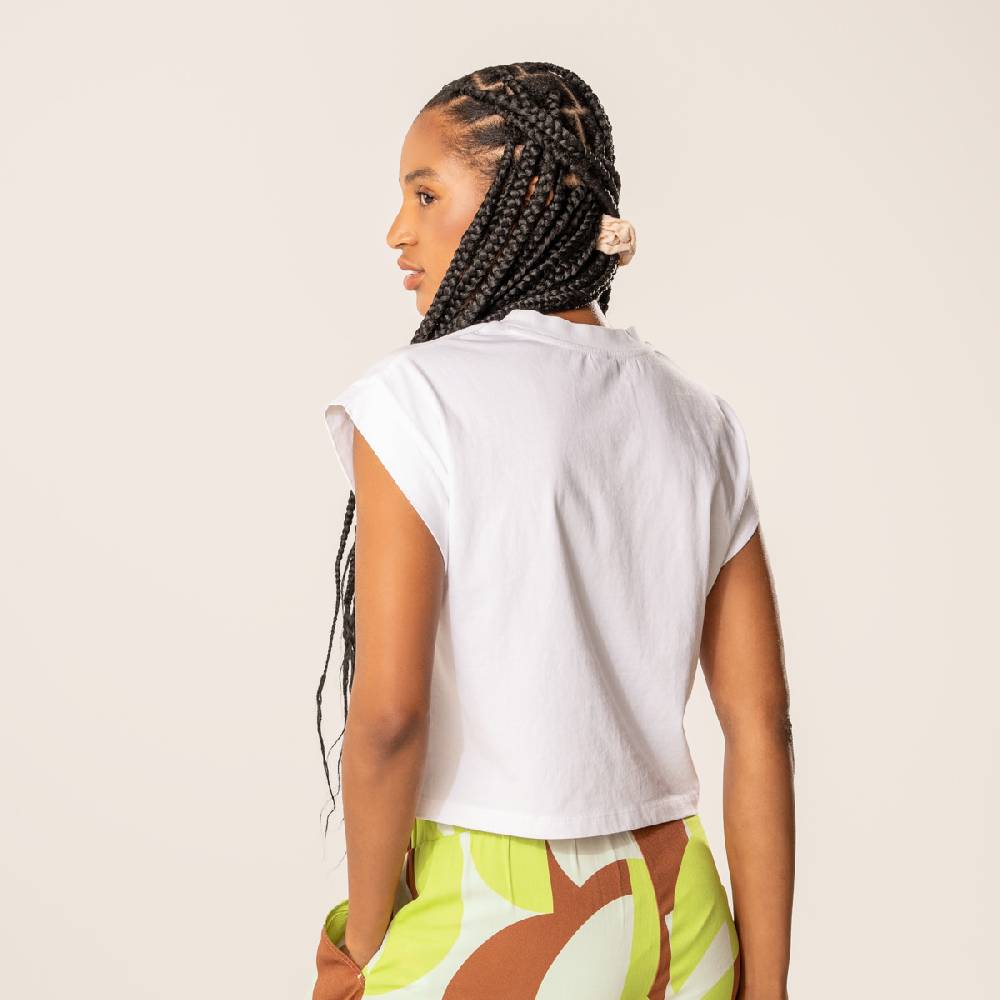 LIVING CRAFTS DANBI - Boxy T-Shirt - White zollfrei