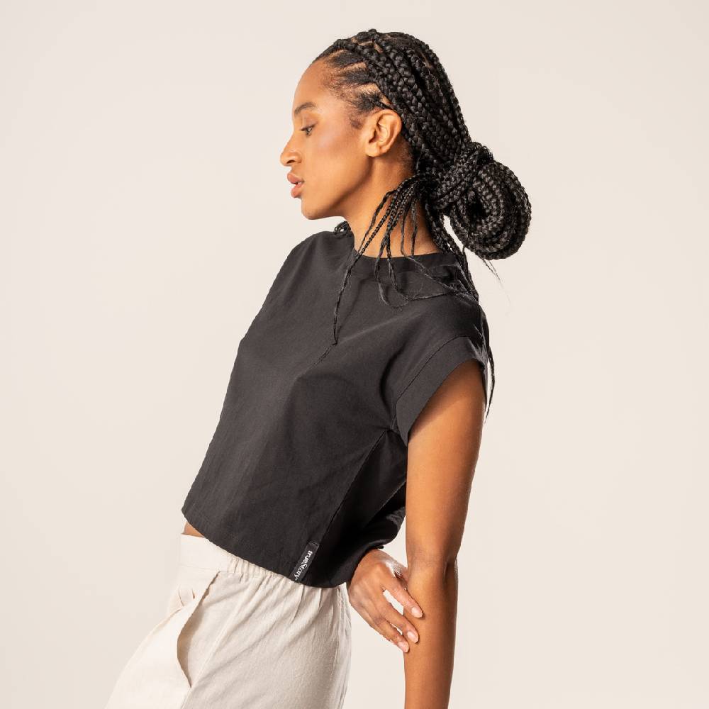 LIVING CRAFTS DANBI - Boxy T-Shirt - Black 50% Rabatt für begrenzte Zeit