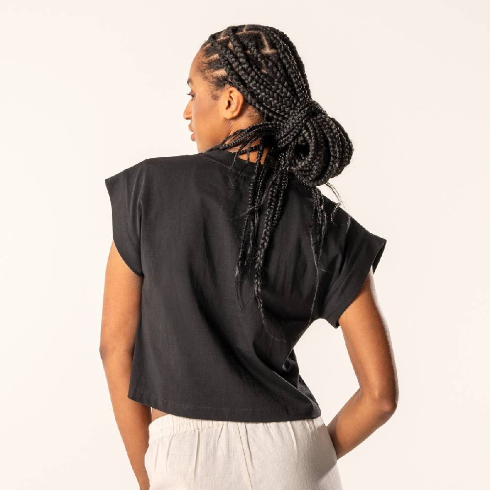 LIVING CRAFTS DANBI - Boxy T-Shirt - Black 50% Rabatt für begrenzte Zeit