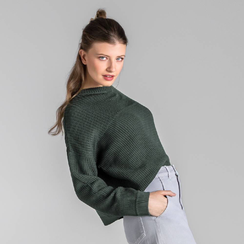 LIVING CRAFTS BEEKE - Pullover - Dark Khaki Schlussverkauf