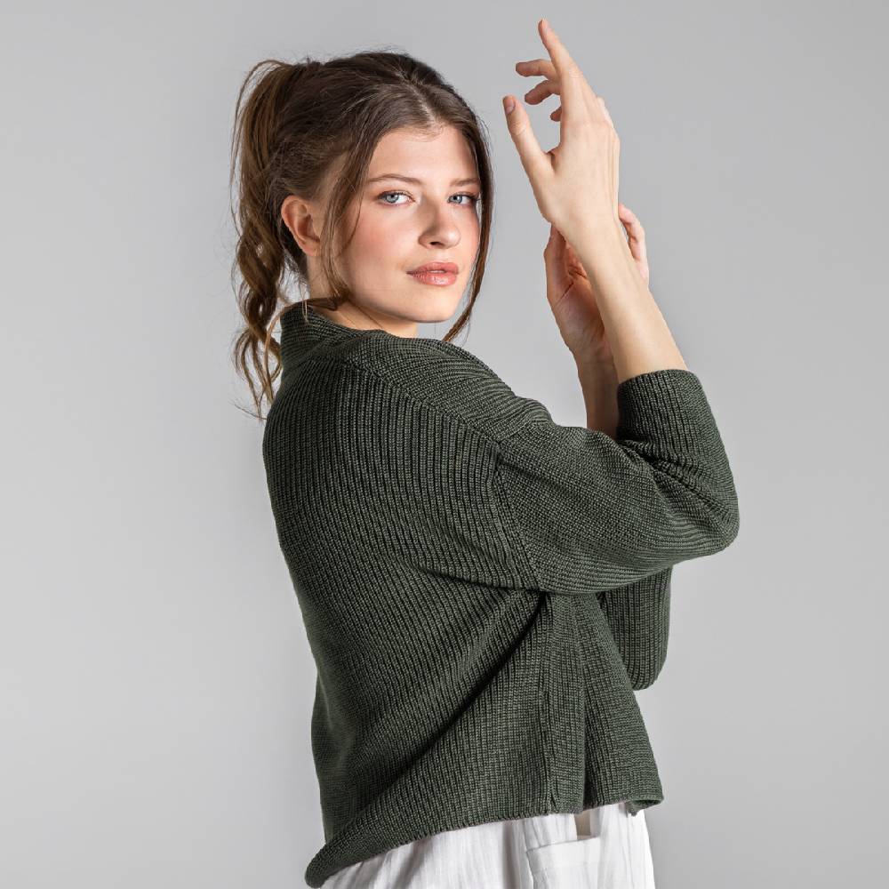 LIVING CRAFTS BINE - Strickjacke - Dark Khaki Günstiger Verkauf