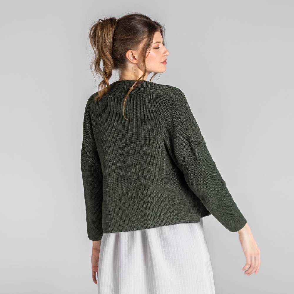 LIVING CRAFTS BINE - Strickjacke - Dark Khaki Günstiger Verkauf