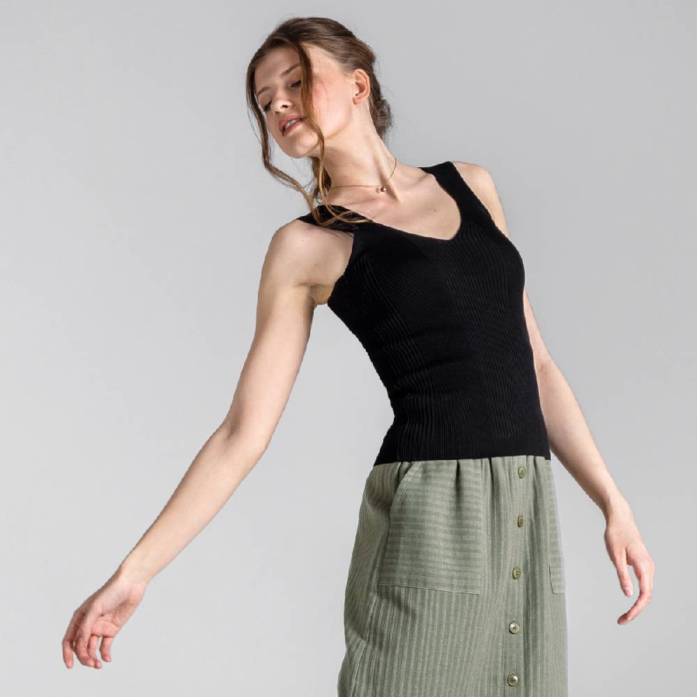 LIVING CRAFTS BIENKE - Strick Top - Black Rabatt
