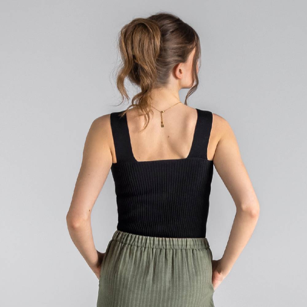 LIVING CRAFTS BIENKE - Strick Top - Black Rabatt