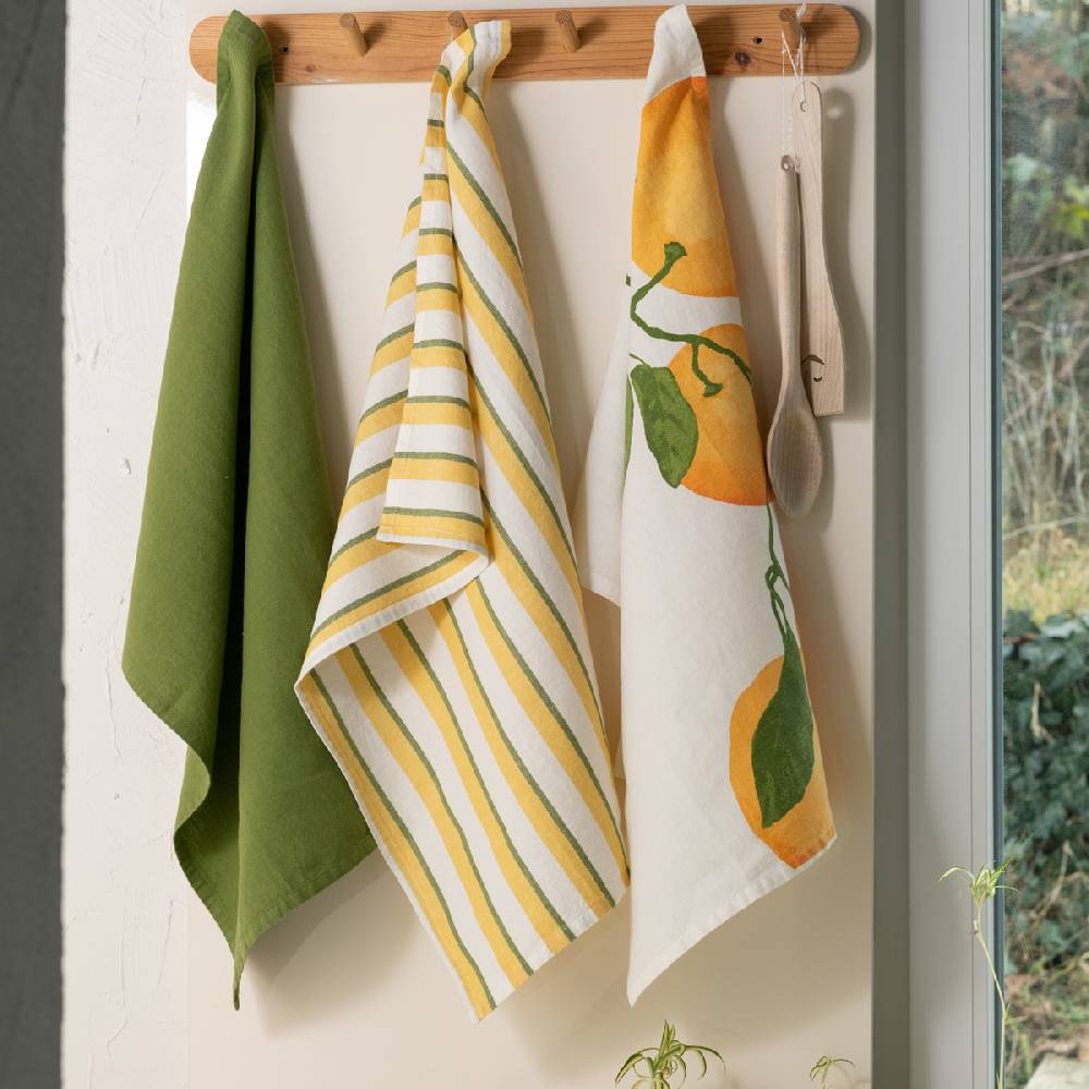 LIVING CRAFTS ORANGE - Geschirrtücher, 3er-Pack - Orange Top Angebot