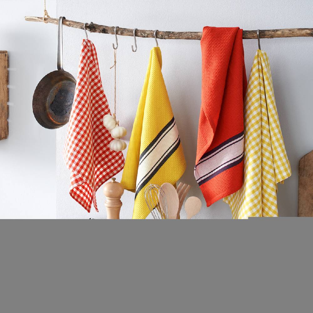 LIVING CRAFTS DELHI - Geschirrtücher, 2er-Pack - Red Clay VIP-Rabatte