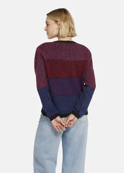 Nicowa Striped Cardigan SINOWA in BLACK MULTICOLORarticle number NC8A22101019E-002 Letzte 2 Tage