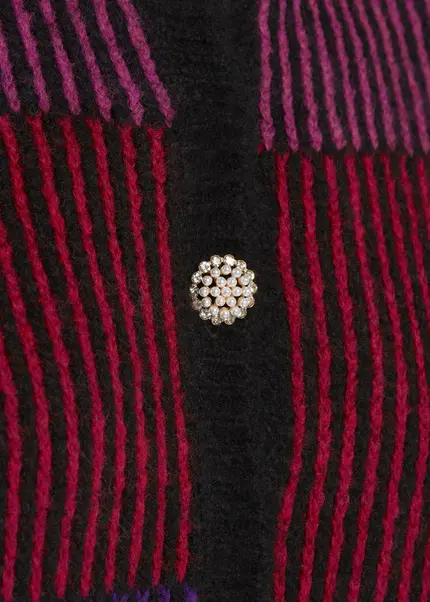 Nicowa Striped Cardigan SINOWA in BLACK MULTICOLORarticle number NC8A22101019E-002 Letzte 2 Tage