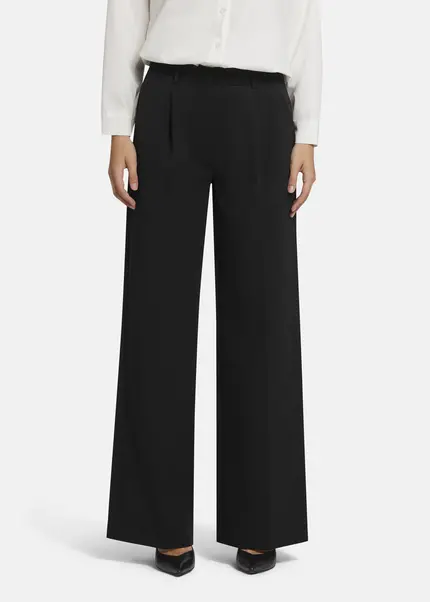 Nicowa Wide Leg Twill Pants - VINIWIA in BLACKarticle number NC9A24003019E-002 Letzter Tag