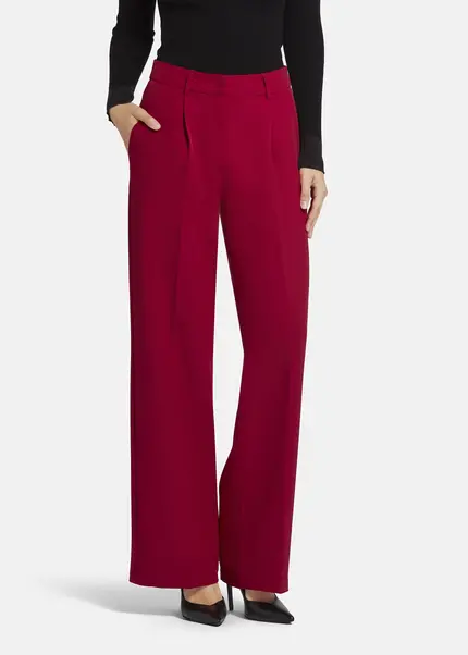Nicowa Wide Leg Twill Pants - VINIWIA in REDarticle number NC9A24002014E-014 Zeitbegrenzte Promotion
