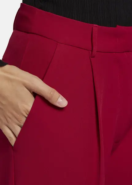 Nicowa Wide Leg Twill Pants - VINIWIA in REDarticle number NC9A24002014E-014 Zeitbegrenzte Promotion