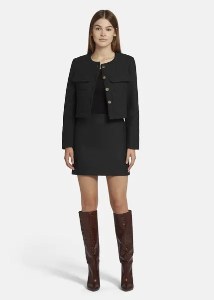 Nicowa Wool Mini Skirt - LANINO in ANTHRACITEarticle number NC9A24016038E-007 Bis zu 60% Rabatt