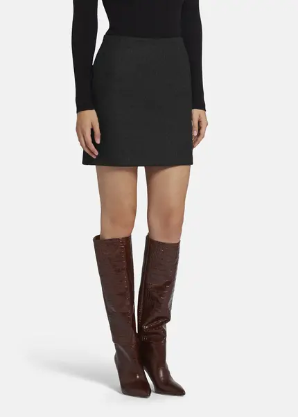 Nicowa Wool Mini Skirt - LANINO in ANTHRACITEarticle number NC9A24016038E-007 Bis zu 60% Rabatt