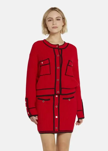 Nicowa Oversized cardigan - IDOWIA in REDarticle number NC8A22104014E-014 Bis zu 65% Rabatt