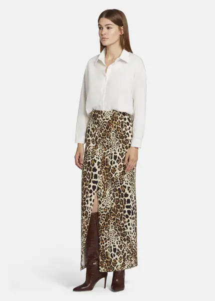 Nicowa Leo twill skirt TRENALA in BLACK LEOarticle number NC9A22401017E-151 Bis zu 55% Rabatt