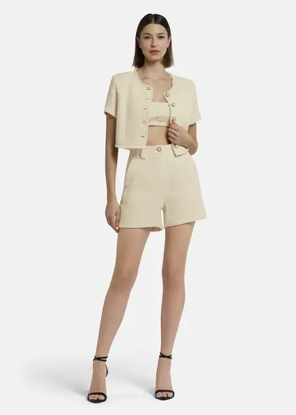 Nicowa Casual Bouclé shorts - PALOWI in CREAMarticle number NC9A12604011E-072 Riesige Rabatte