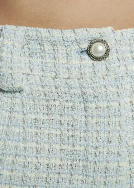 Nicowa Casual Bouclé shorts - PALOWI in LIGHT BLUEarticle number NC9A12604025E-025 50% Rabatt mit kostenlosem Versand