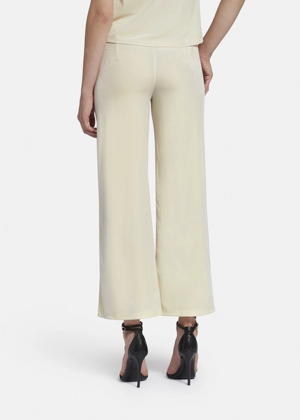 Nicowa Loose trousers made of lamé velvet RIMBIO in OFFWHITE LAMÉarticle number NC8A22508021E-072 Fabrikladen