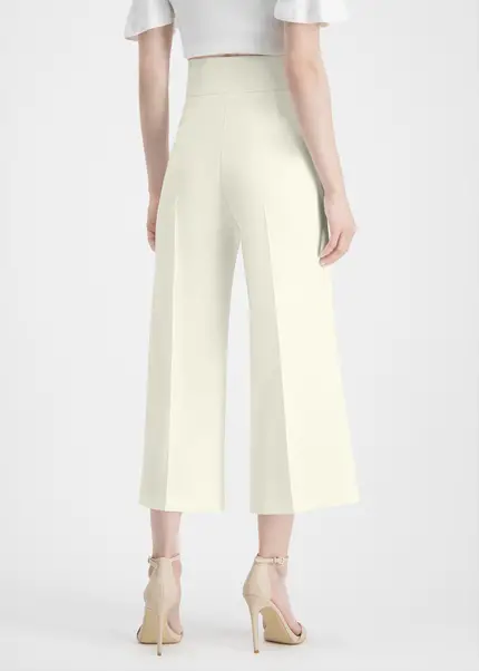 Nicowa Twill culottes with creases – CORADUE in WHITEarticle number NC7A12018011E-004 Speichern exportieren