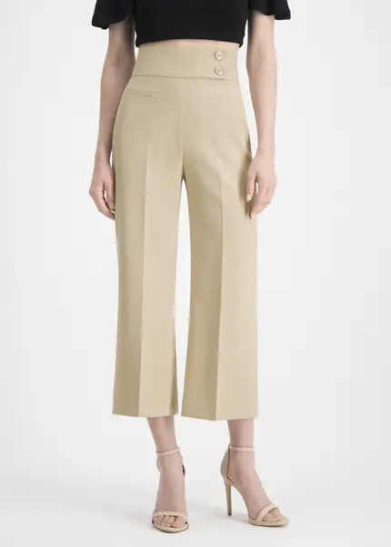 Nicowa Twill culottes with creases – CORADUE in BEIGEarticle number NC7A12016011E-138 Black Friday Preise