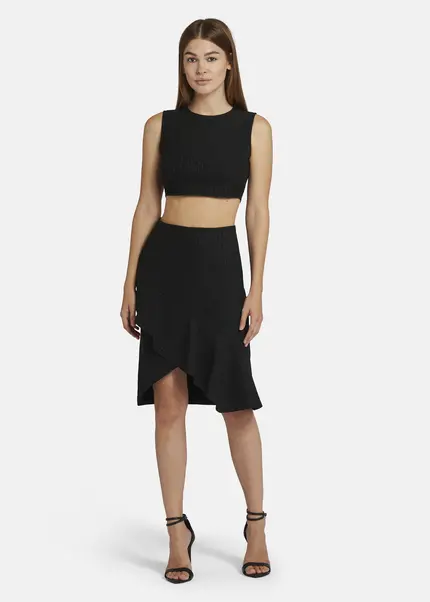 Nicowa Cropped Pinstripe Twill Top - LOWICA in BLACK PINSTRIPEarticle number NC9A24007019E-002 Outlet