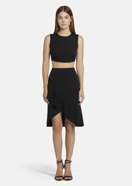 Nicowa Cropped Twill Top - LOWICA in BLACKarticle number NC9A24006019E-002 Auslauf