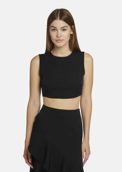 Nicowa Cropped Twill Top - LOWICA in BLACKarticle number NC9A24006019E-002 Auslauf