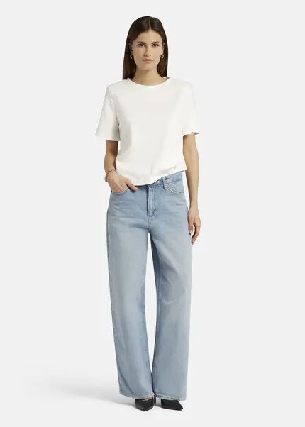 Nicowa T-shirt with shoulder pads - DILAWIA in WHITEarticle number NC9A12403011E-004 Günstiger Verkauf