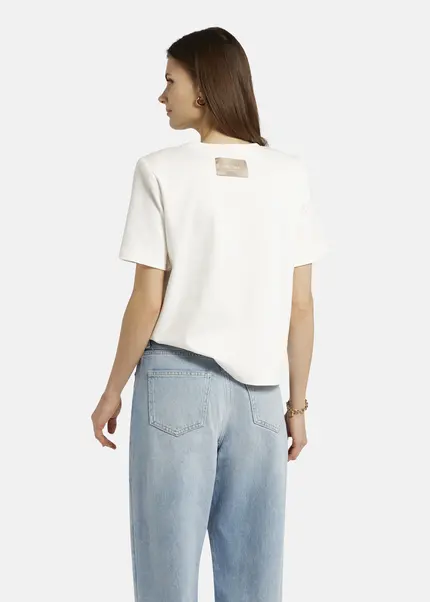 Nicowa T-shirt with shoulder pads - DILAWIA in WHITEarticle number NC9A12403011E-004 Günstiger Verkauf