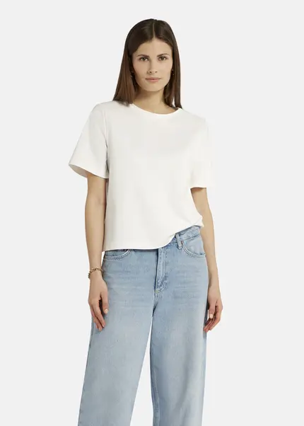 Nicowa T-shirt with shoulder pads - DILAWIA in WHITEarticle number NC9A12403011E-004 Günstiger Verkauf