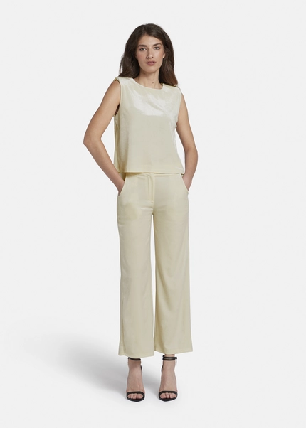 Nicowa Lamé velvet top with shoulder pads VELLIO in OFFWHITE LAMÉarticle number NC8A22507021E-072 Meist gekauft