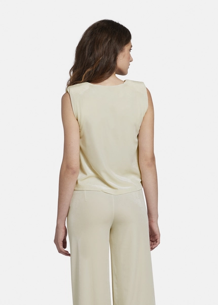 Nicowa Lamé velvet top with shoulder pads VELLIO in OFFWHITE LAMÉarticle number NC8A22507021E-072 Meist gekauft