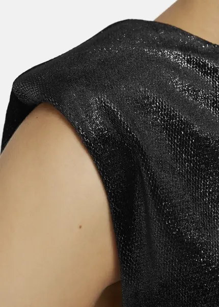 Nicowa Lamé velvet top with shoulder pads VELLIO in BLACK LAMÉarticle number NC8A22507019E-002 Blitzverkäufe