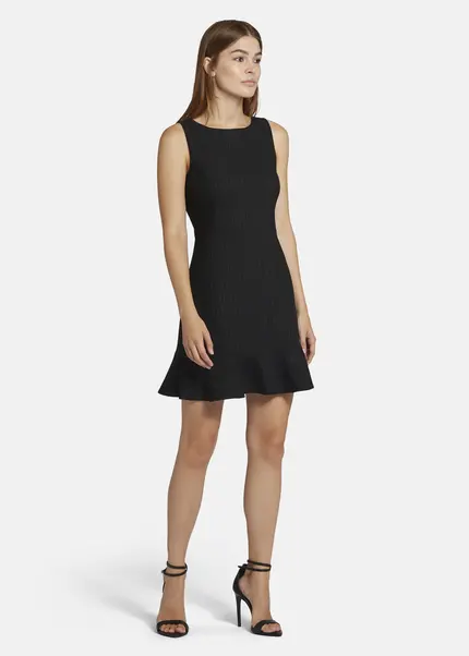 Nicowa Mini shift dress with flounce - ENAWIA in BLACKarticle number NC9A22901019E-002 Kostenloser Versand