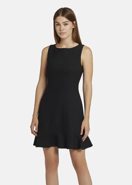Nicowa Mini shift dress with flounce - ENAWIA in BLACKarticle number NC9A22901019E-002 Kostenloser Versand